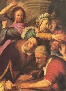 REMBRANDT Harmenszoon van Rijn Christ driving the money-changers from the Temple. oil painting on canvas